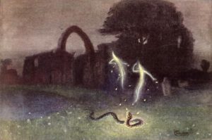 The Will o' the Wisp and the Snake by Hermann Hendrich (1854–1931)
